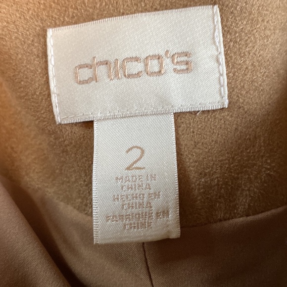 Chico’s Women’s Faux Suede Jacket Tan (2) - Picture 6 of 7